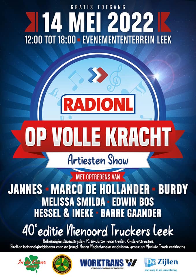 Jaarlijkse truckrun voor mensen met een beperking Nienoord Truckers Leek