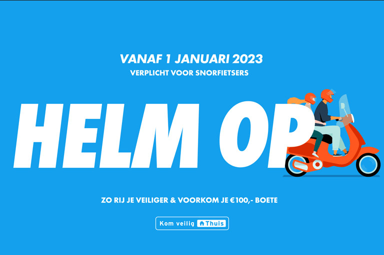 helm op verplicht voor snorfietsers vanaf 1 januari