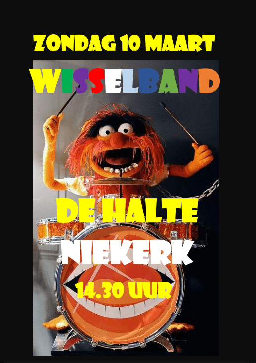 Wisselband de Halte Niekerk (afb. Muziekschool Wim Venema, Zuidhorn)