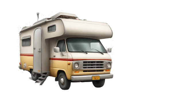 Camper kampeermiddelen Caravan - AI Generated images AI Emojis