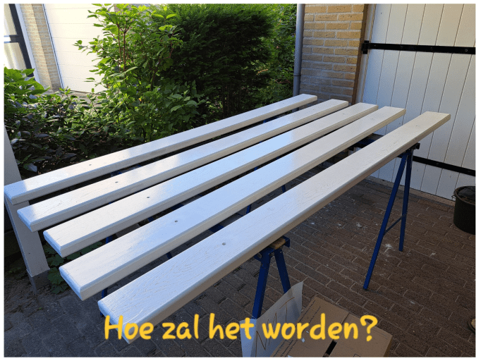nieuwe buurtbank pijlkruid in voorbereiding
