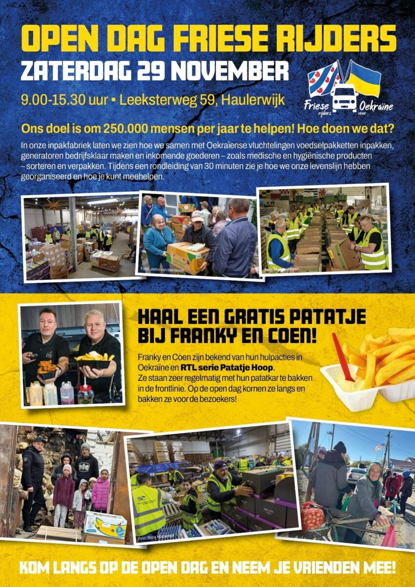 open dag friese rijders zaterdag 29 november
