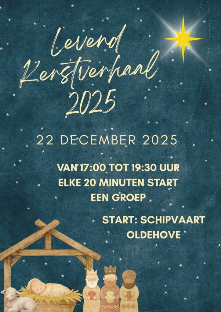 Poster 2025 levend kerstverhaal oldehove – Westerkwartier|NU Poster 2025 levend kerstverhaal oldehove