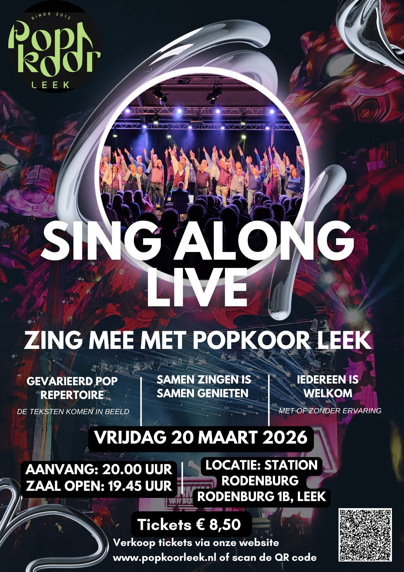 Popkoor Leek poster singalonglive