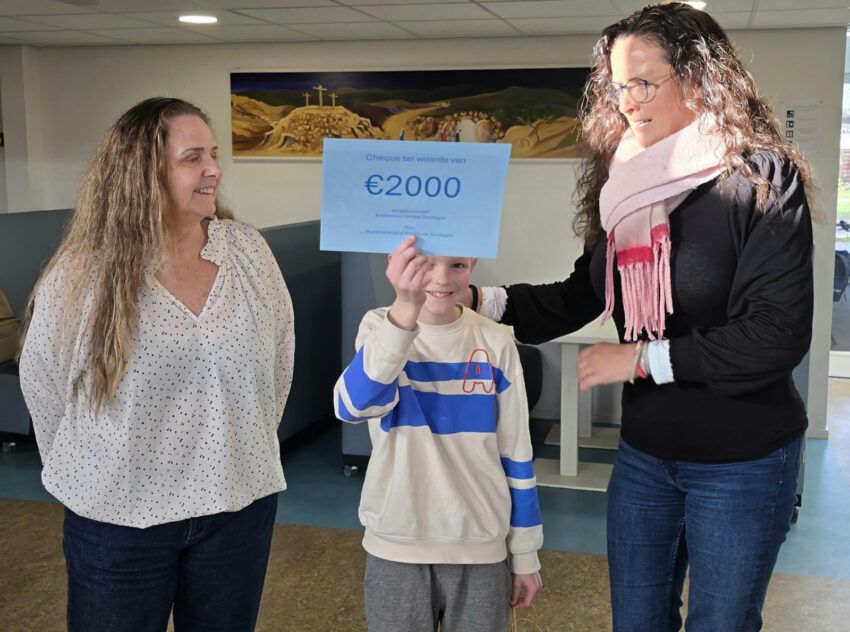 Cheque Woudklank Basisschool Grootegasts