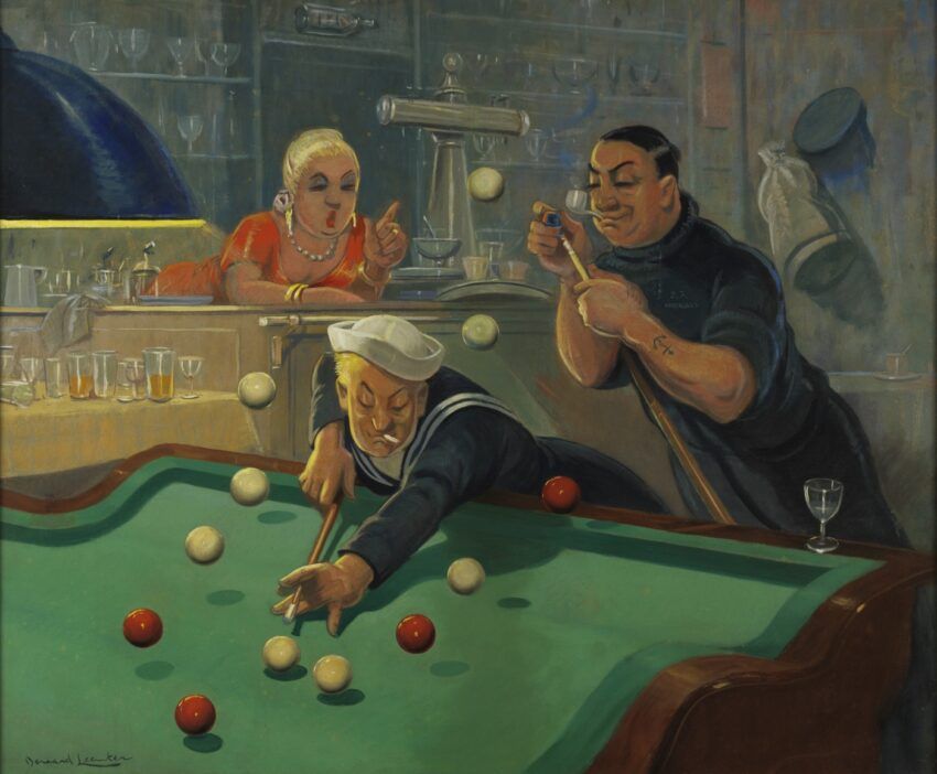 Tentoonstelling BIER Bernard Leemker 1899-1990 Tipsy sailors olieverf op doek particuliere collectie