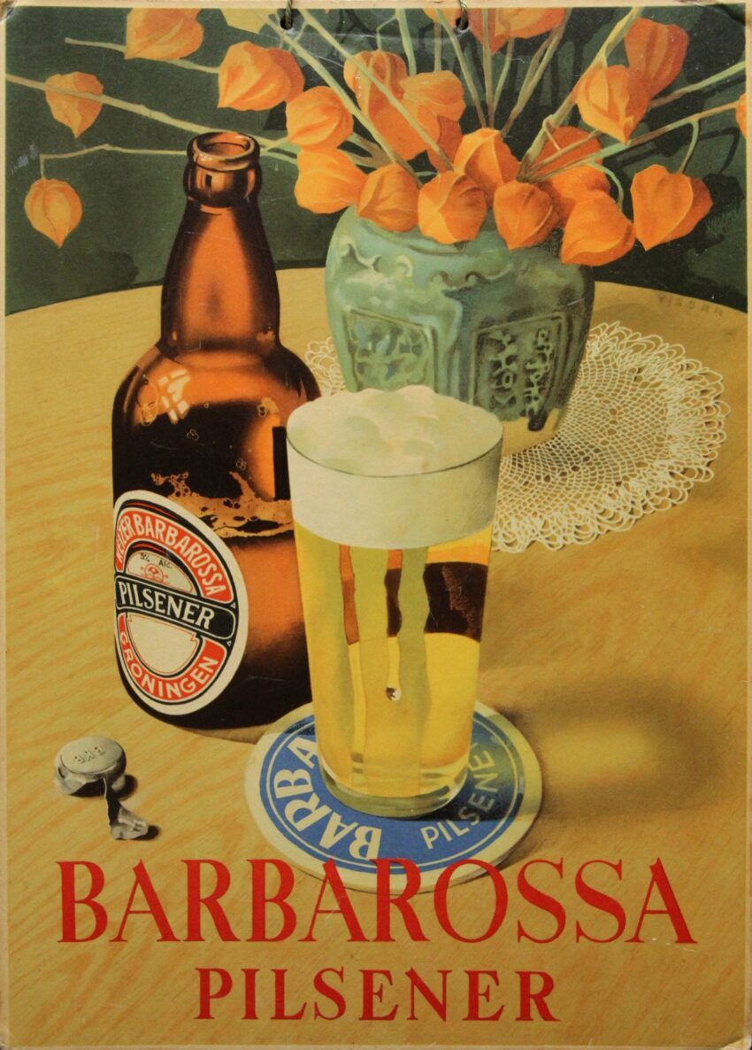 Bierproeverij Museum Wierdenland. Jan Visser 1897-1961 Barbarossa Pilsener Groningen