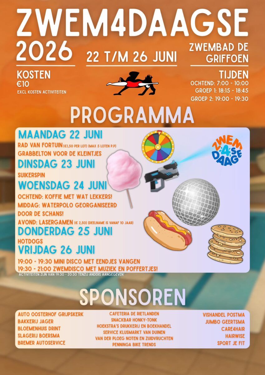 Zwemvierdaagse Zwembad Grijpskerk