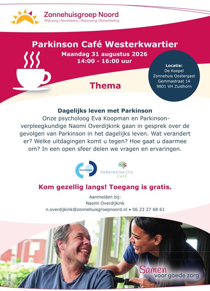 Parkinsoncafé Zuidhorn Zonnehuis
